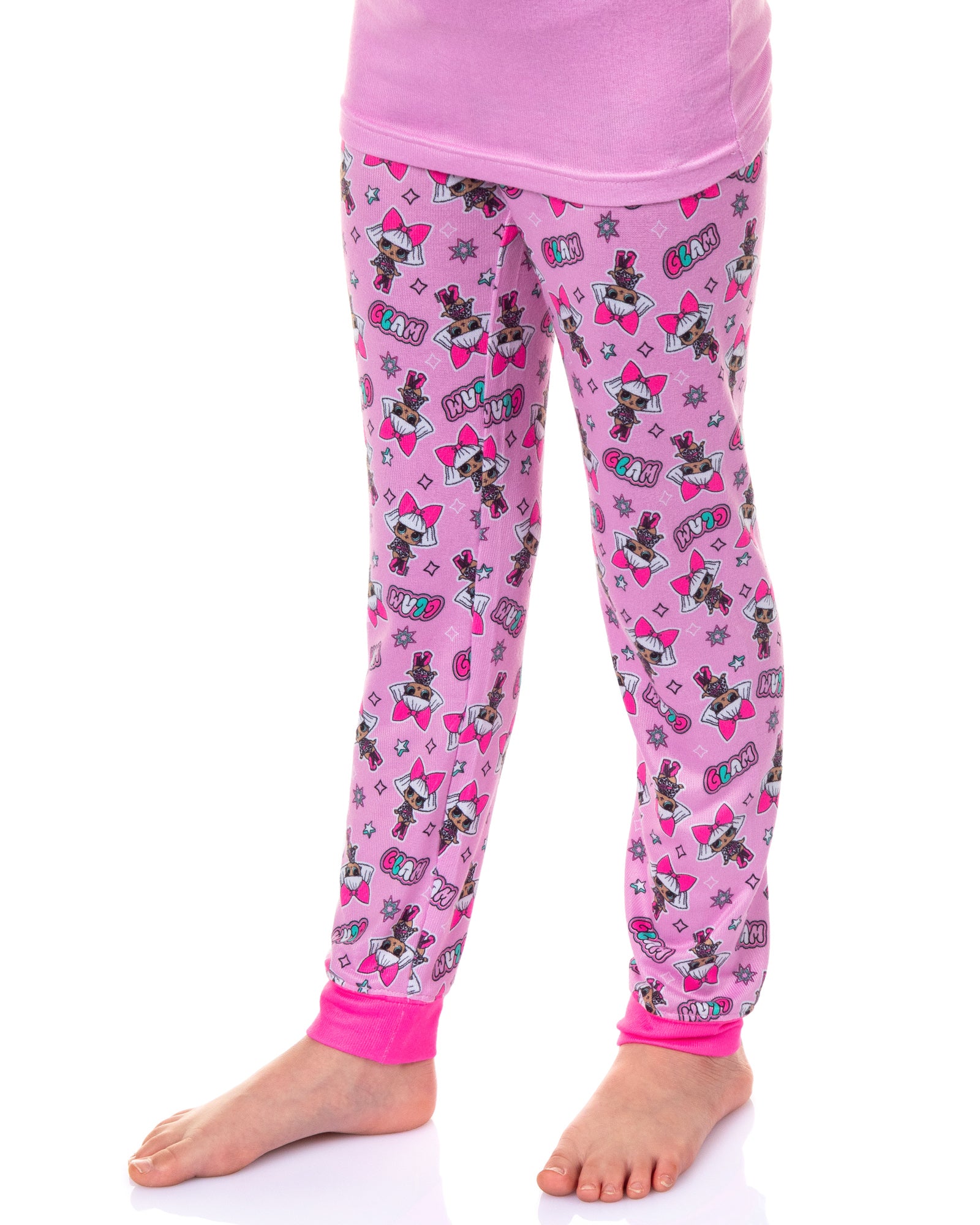 LOL Surprise Pajamas Girls' Diva Glam 4 Life Tight Fit Lounge Sleep Set