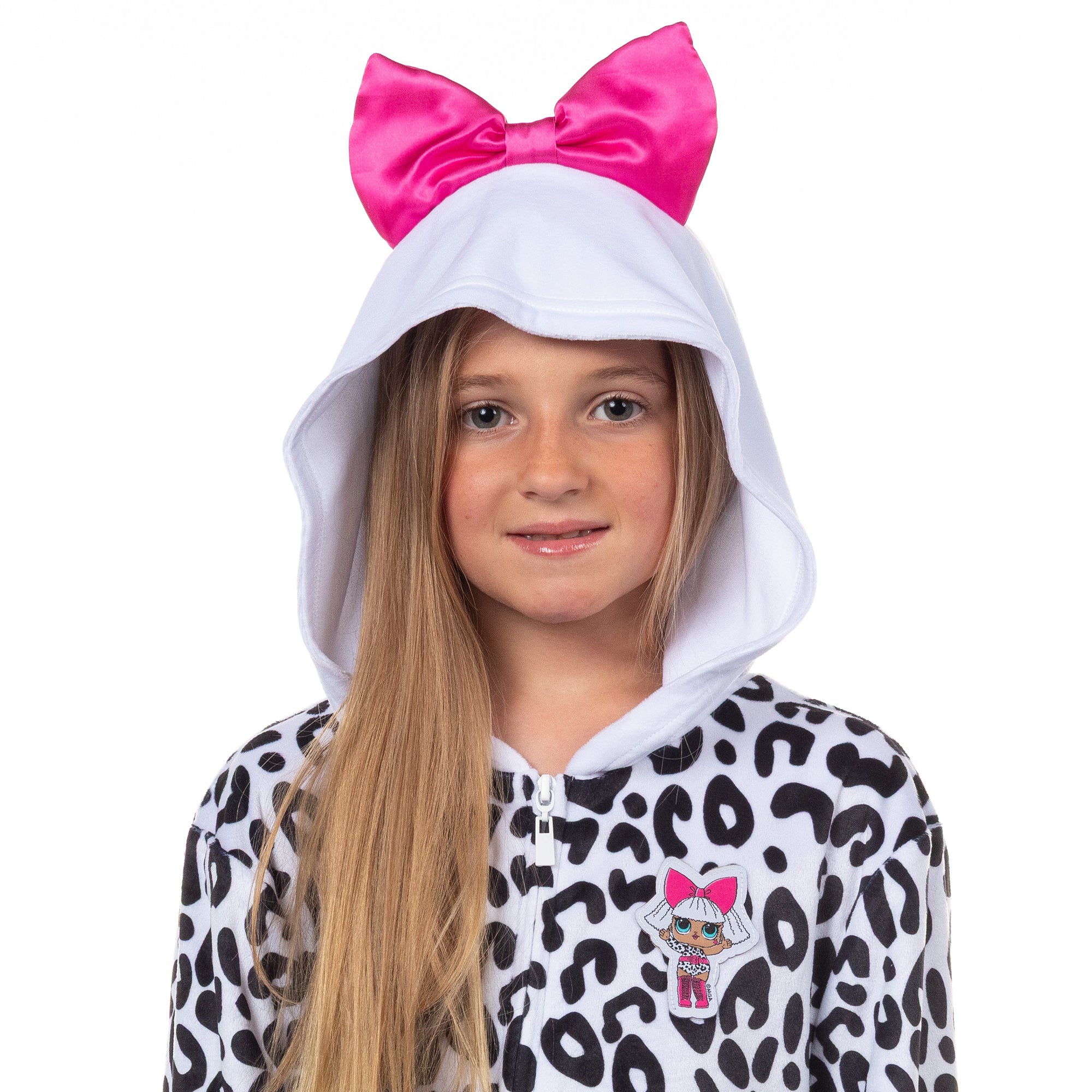 L.O.L. Surprise! Union Suit Girls' Diva Full Zip Lounge Hooded Pajamas (6/6X)