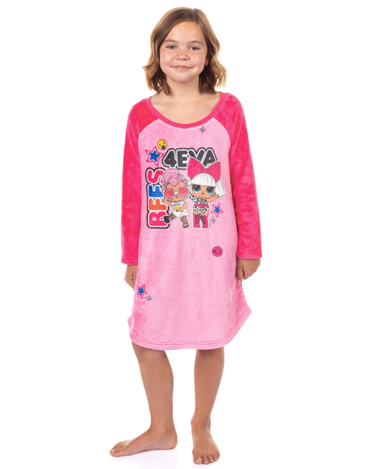L.O.L. Surprise! Pajamas Girl's BFF'S 4Eva Fleece Raglan Nightgown