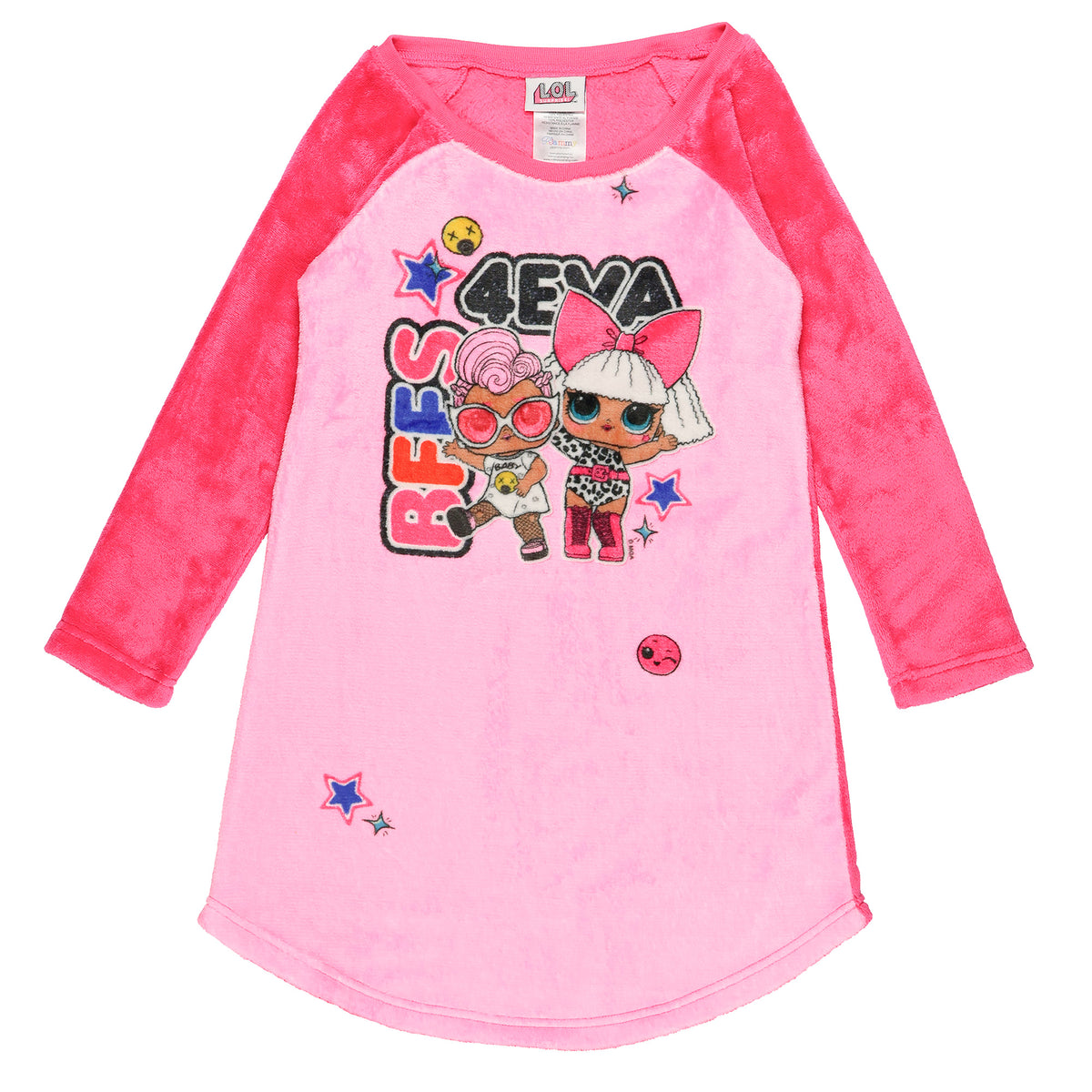 L.O.L. Surprise! Pajamas Girl's BFF'S 4Eva Fleece Raglan Nightgown
