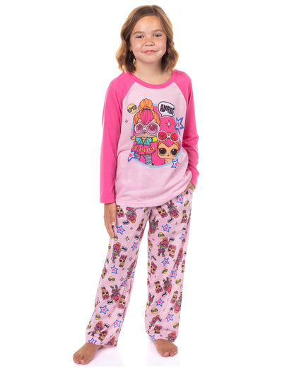L.O.L. Surprise! Pajamas Girl's Adorbs Neon Q.T. Long Sleeve Sleep Set