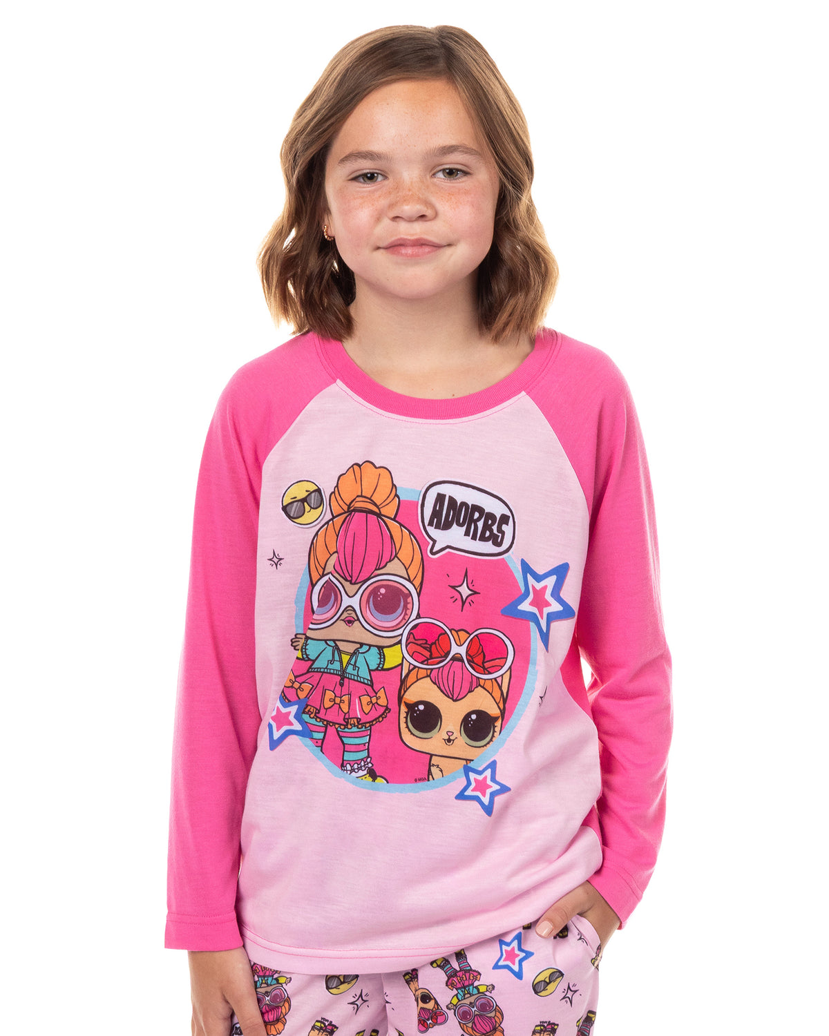 L.O.L. Surprise! Pajamas Girl's Adorbs Neon Q.T. Long Sleeve Sleep Set