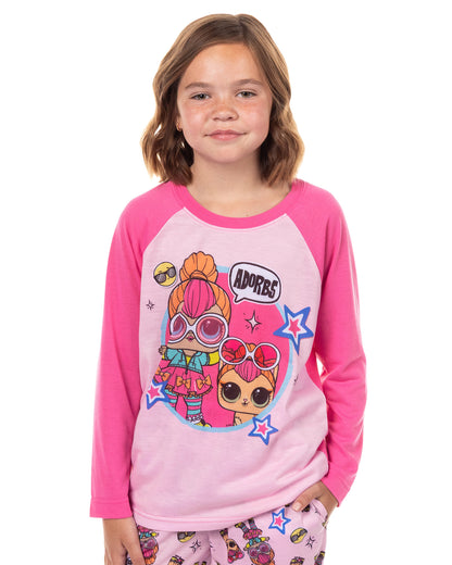 L.O.L. Surprise! Pajamas Girl's Adorbs Neon Q.T. Long Sleeve Sleep Set