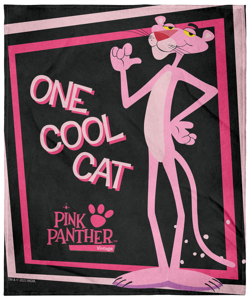 MGM The Pink Panther Cool Cat Super Soft And Cuddly Plush Fleece Throw Blanket