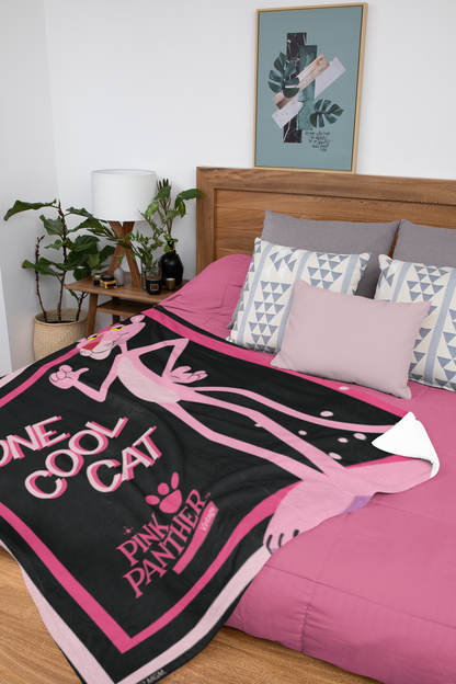 MGM The Pink Panther Cool Cat Super Soft And Cuddly Plush Fleece Throw Blanket