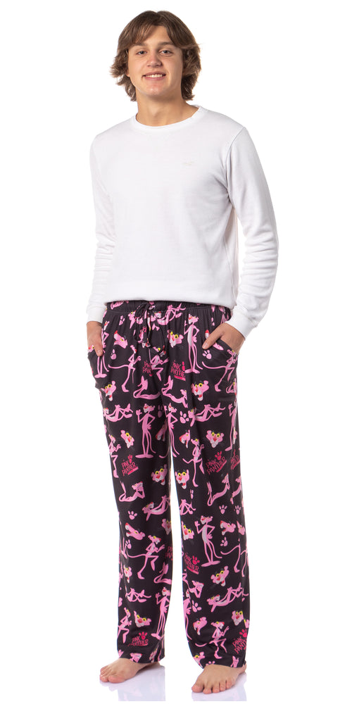 The Pink Panther Men's Poses Print Adult Sleep Lounge Pajama Pants