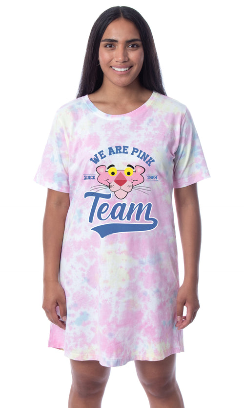 The Pink Panther Womens' 1964 We Are Pink Team Nightgown Sleep Pajama Shirt