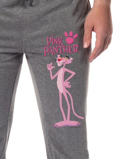 The Pink Panther Mens' Paw Print Title Logo Sleep Jogger Pajama Pants