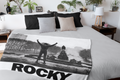 MGM Rocky Balboa Rocky Steps Super Soft And Cuddly Plush Fleece Throw Blanket