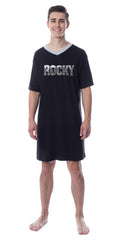 Rocky Mens' Balboa Movie Film Title Logo Character Sleep Pajama Shirt