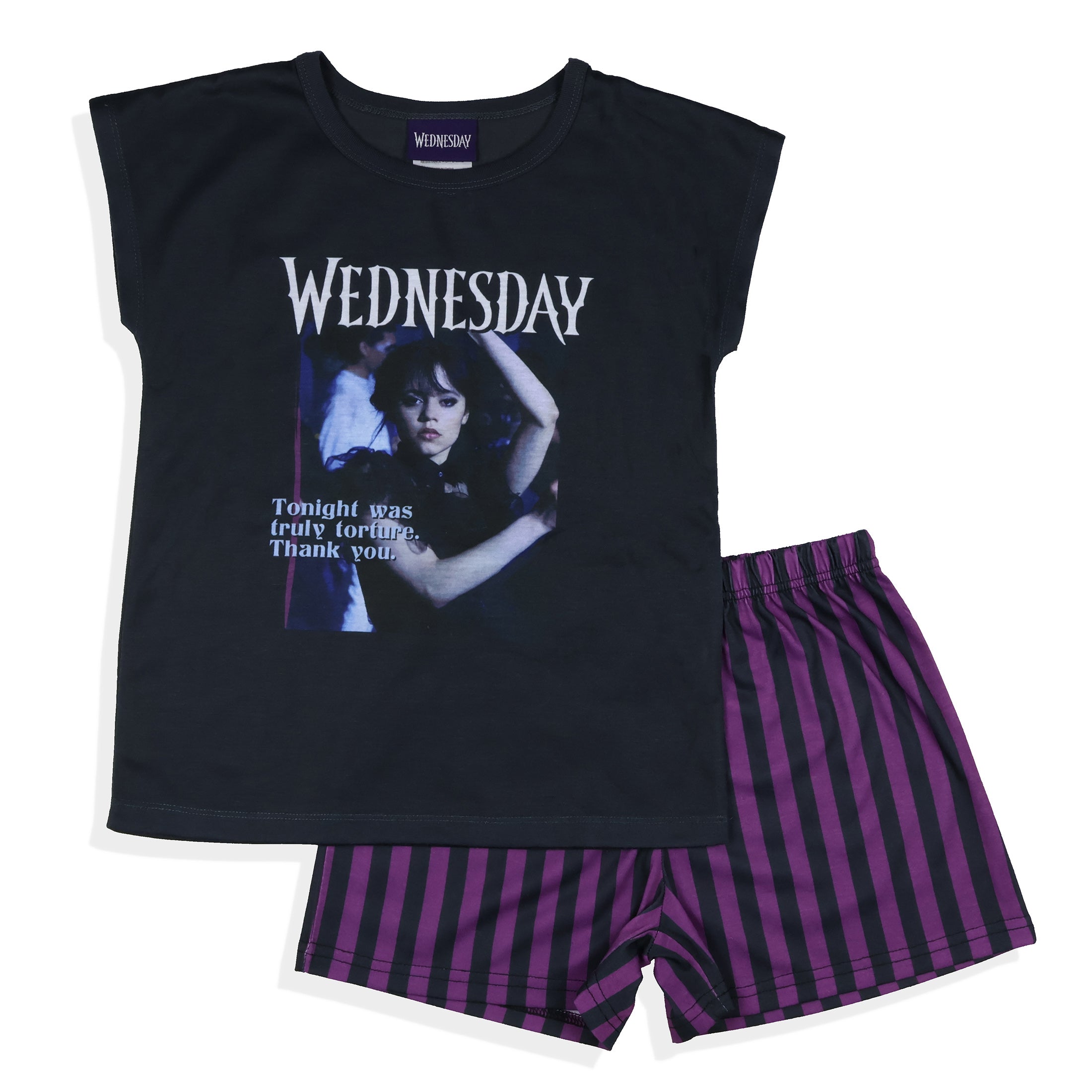 Addams Family Wednesday Girls' Pajamas Tonight Was Torture Sleep Set