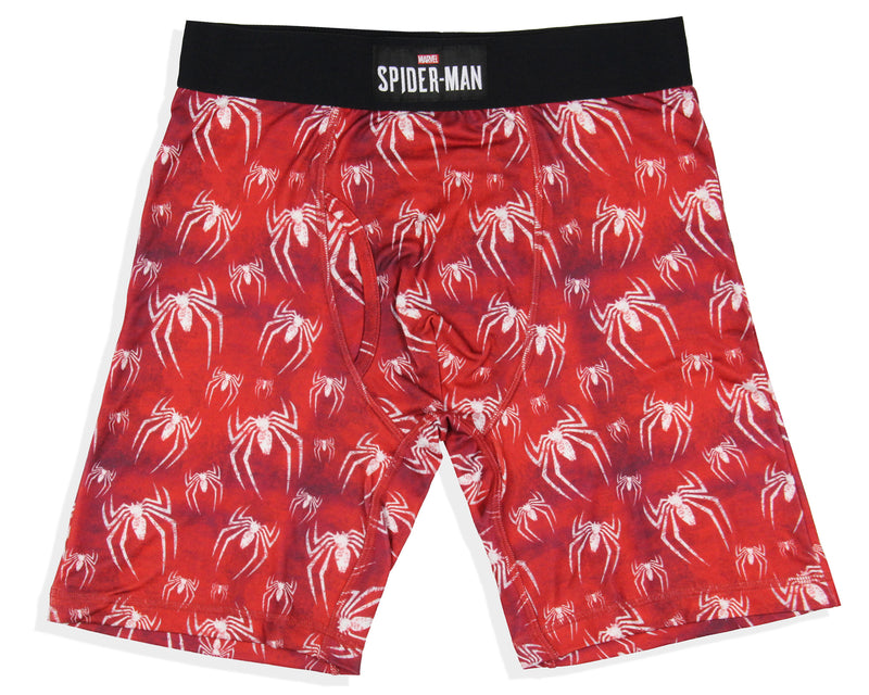Marvel Comics Mens' Spider-Man Logo Tag-Free Boxers Underwear Boxer Briefs For Adults