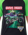 Monster Jam Boys' Grave Digger Monster Truck Shirt And Shorts 2 Piece Pajama Set