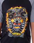Monster Jam Boys' Maximum Destruction MAX-D Monster Truck T-Shirt And Shorts 2 Piece Pajama Set