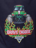 Monster Jam Boys' Grave Digger Raglan Sleep Pajama Set Shirt Pants