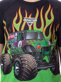Monster Jam Boys' Grave Digger Truck Sleep Pajama Set Shorts Crewneck