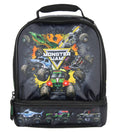 Monster Jam Grave Digger Megalodon Pirate's Curse Dual Compartment Lunch Box Bag