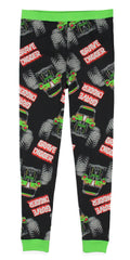 Monster Jam Boys' Truck Long Sleeve Grave Digger Tight Fit Sleep Pajama Set