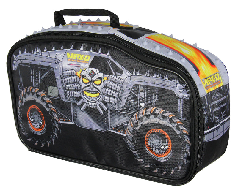 Monster Jam Max-D Truck Shaped Insulated Big Large Work Lunch Box Bag