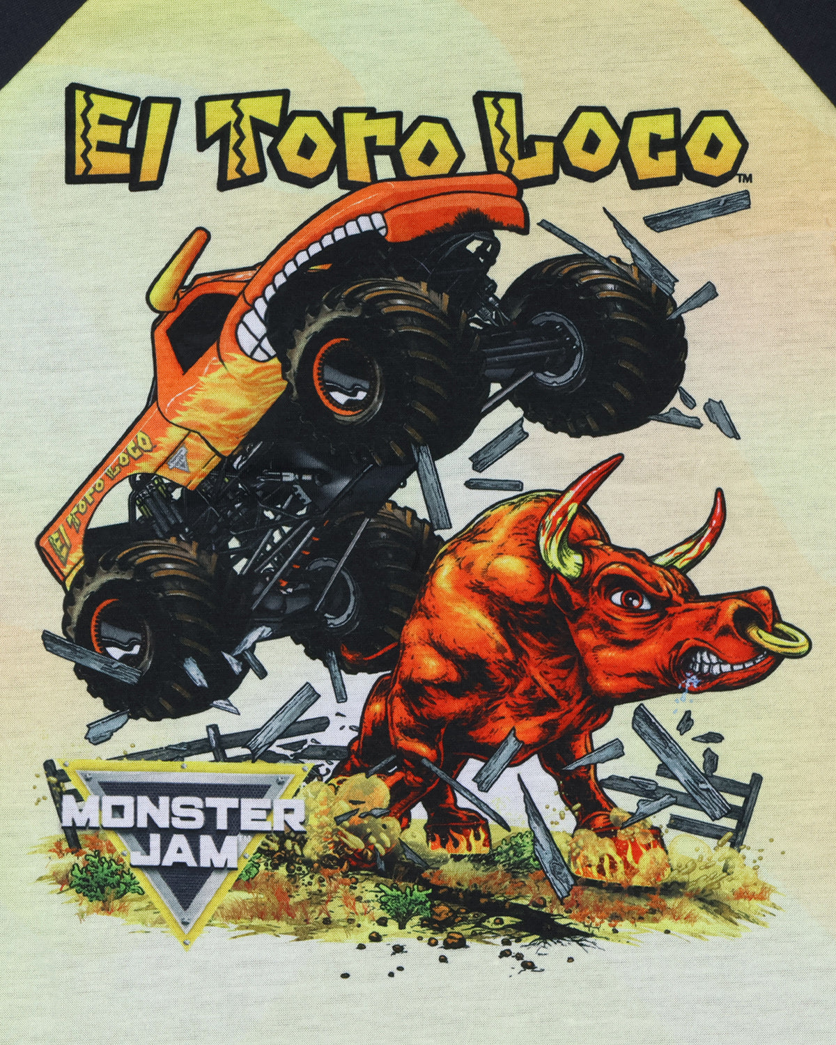 Monster Jam Boys' El Toro Loco Crazy Bull Truck Pajama Shorts 2PC Set