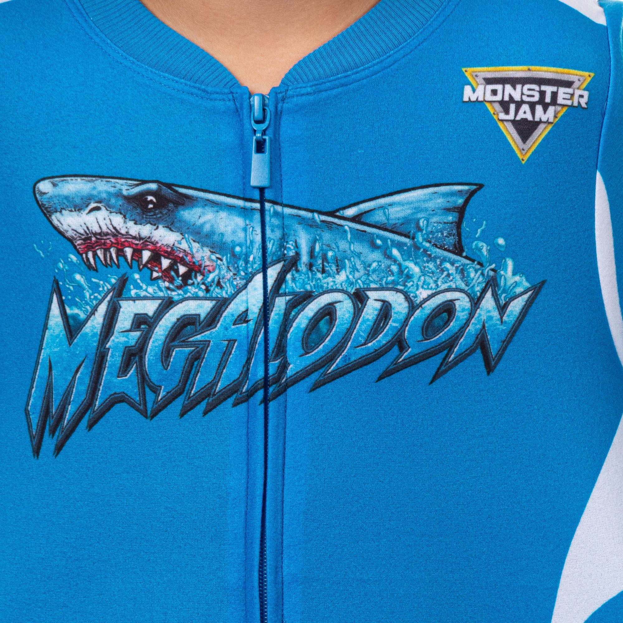 Monster Jam Pajamas Boy's Megalodon One Piece Footless Sleeper (4/5)