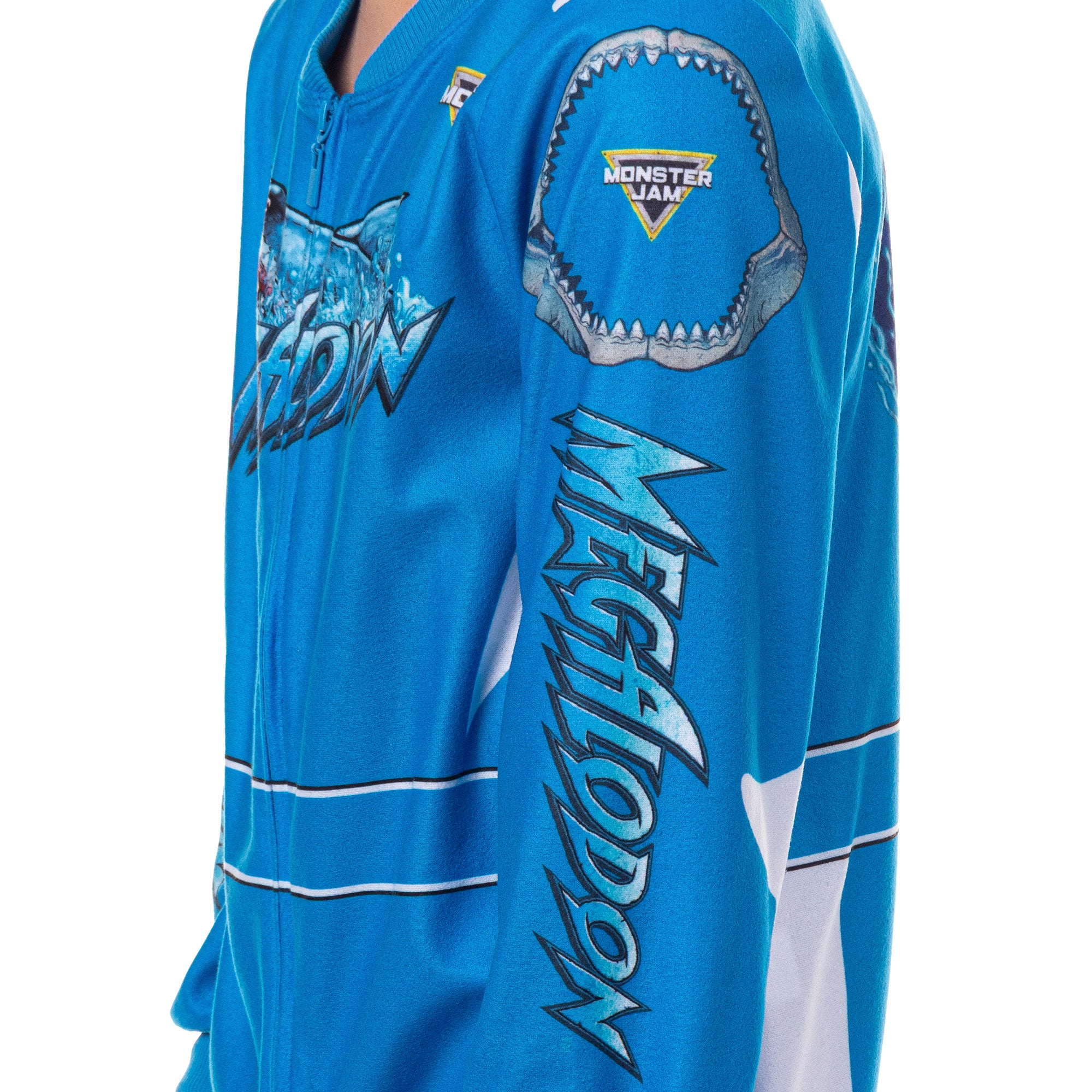 Monster Jam Pajamas Boy's Megalodon One Piece Footless Sleeper (6/7)