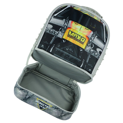 Monster Jam Lunch Bag Max-D Insulated Dual Compartment Tote 10"