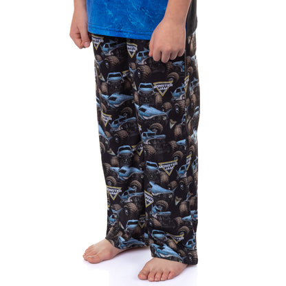 Monster Jam Pajamas Boys' Megalodon Short Sleeve and Pants Sleep Set (10/12)