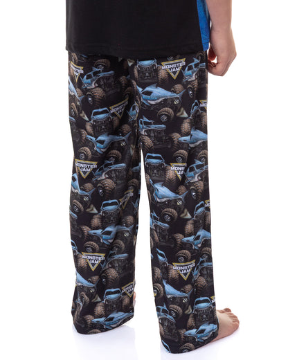 Monster Jam Pajamas Boys' Megalodon Short Sleeve and Pants Sleep Set (10/12)