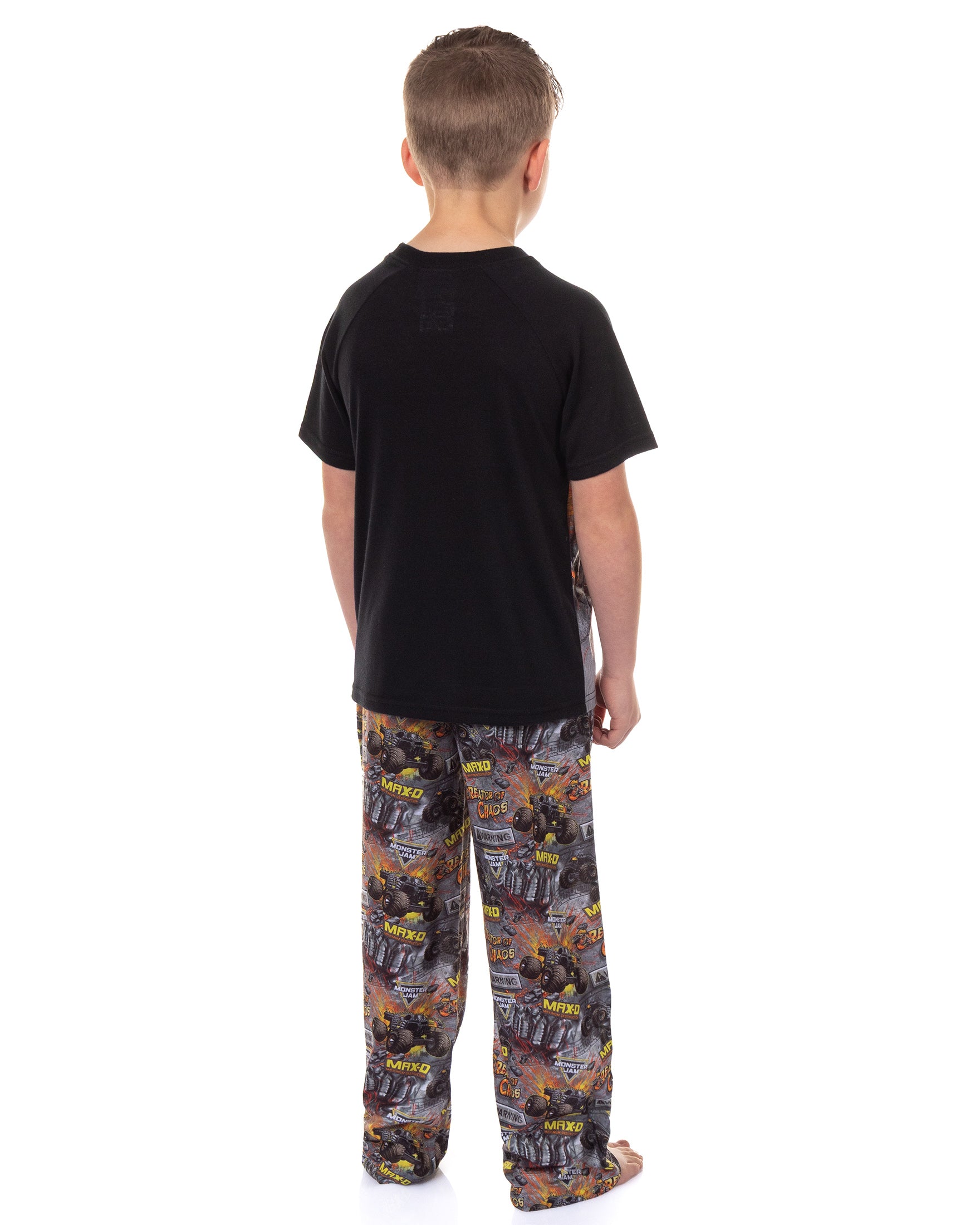 Monster Jam Pajamas Boys' Creator Of Chaos Short Sleeve and Pant Sleep Set (8)