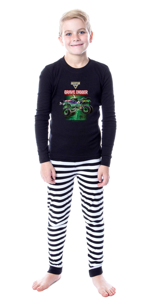 Monster Jam Grave Digger Long Sleeve Shirt And Pants Pajama Set