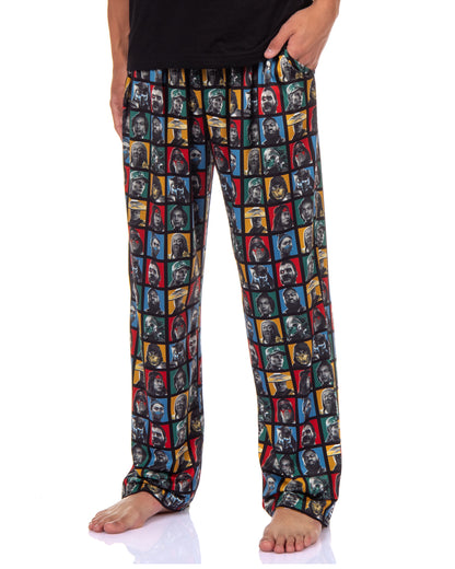 Mortal Kombat Pajama Lounge Pants Men's Allover Character Squares Design