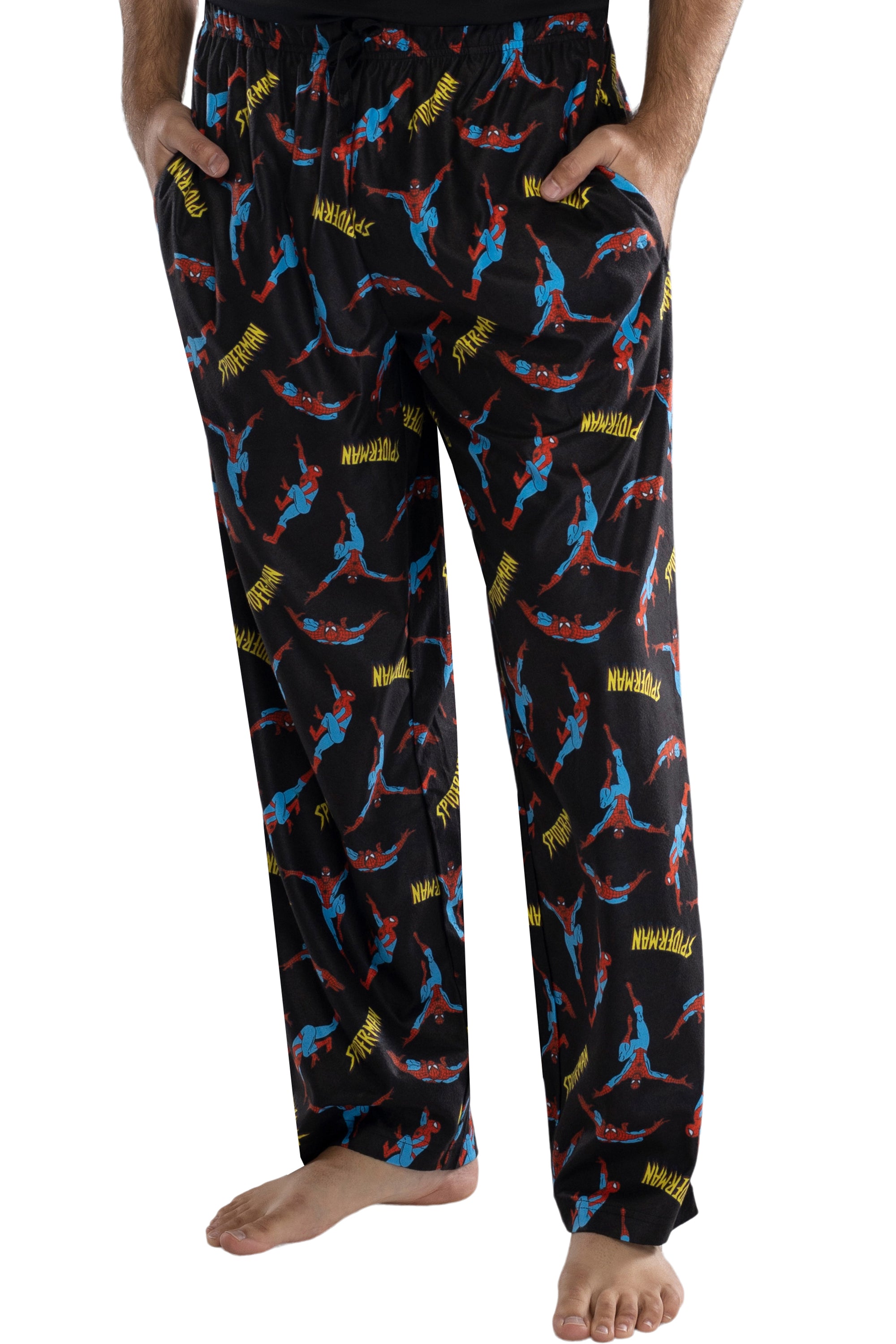 Marvel Comics Men's Spiderman Comic Allover Print Loungewear Pajama Pants