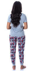 Marvel Womens' Spider-Man Comic Book 2 Piece Jogger Pajama Set