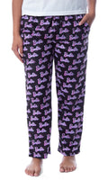 Mattel Womens' Barbie Logo All Over Print Loungewear Sleep Pajama Pants
