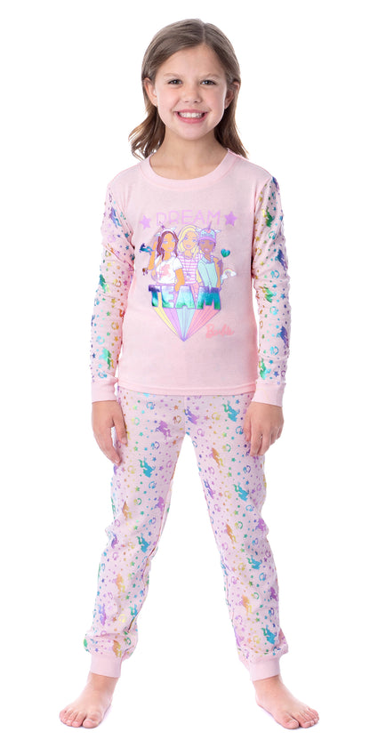 Mattel Girls' Barbie Dream Team Unicorn Best Friend Sleep Pajama Set