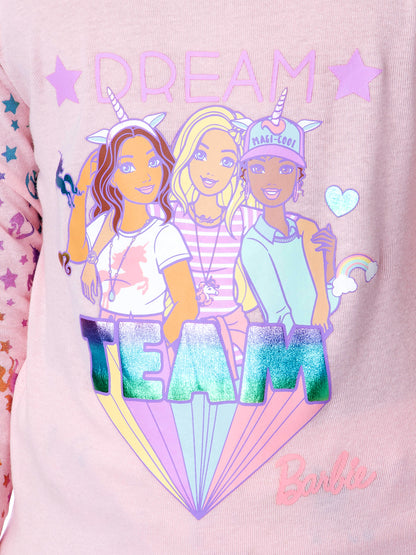 Mattel Girls' Barbie Dream Team Unicorn Best Friend Sleep Pajama Set