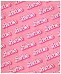 Mattel Barbie Logo On Repeat Soft Cuddly Plush Fleece Throw Blanket Wall Scroll