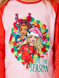 Barbie Girls' Christmas Santa Characters Tis The Season Sleep Pajama Set