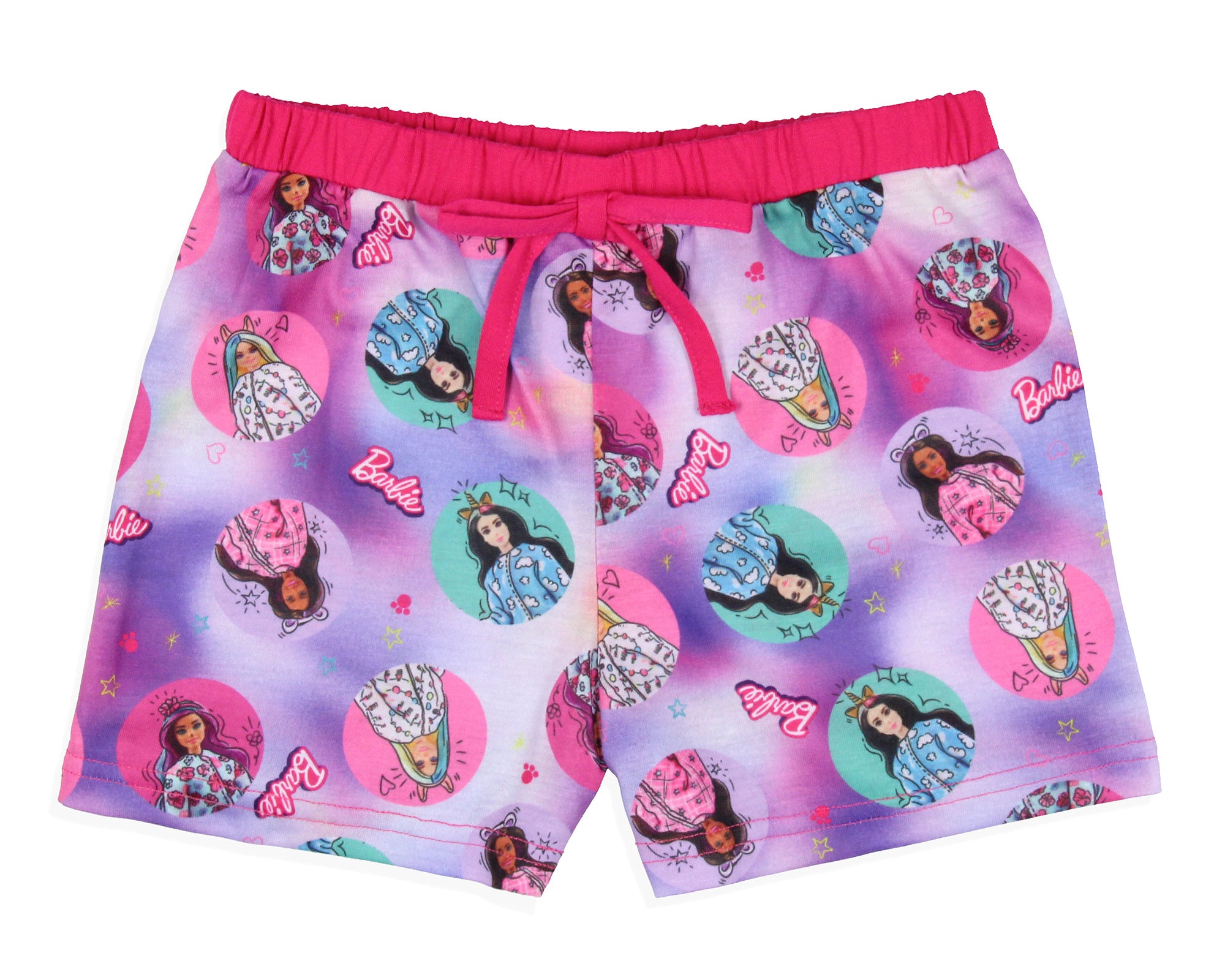 Barbie Girls' Together We Shine Characters Sketch Sleep Pajama Set Shorts