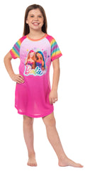 Barbie Girls' Doll Magic Fairy Characters Stars Nightgown Sleep Pajama Shirt