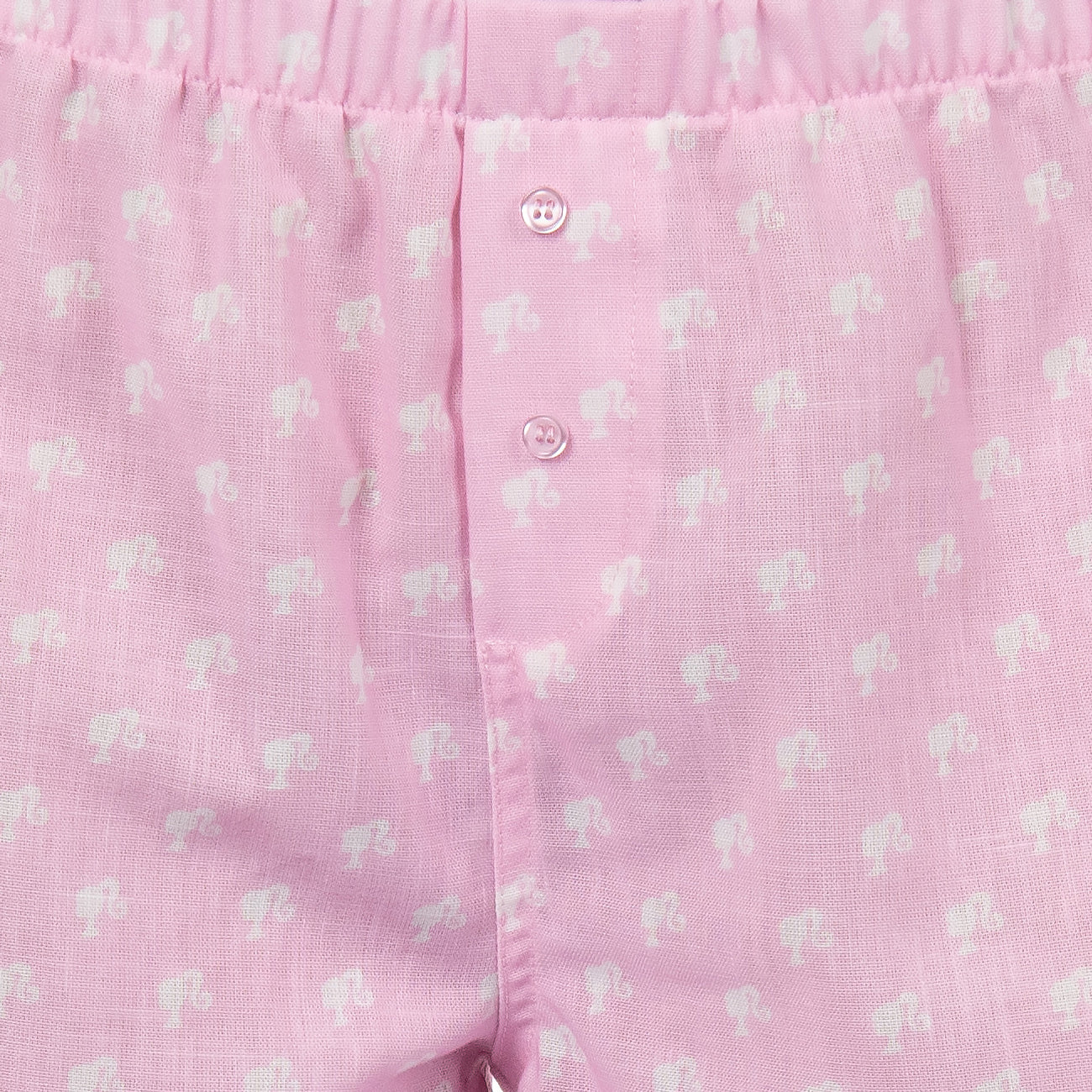 Barbie Boxer Shorts Women's Allover Logo Design Sleep Pajama Loungewear
