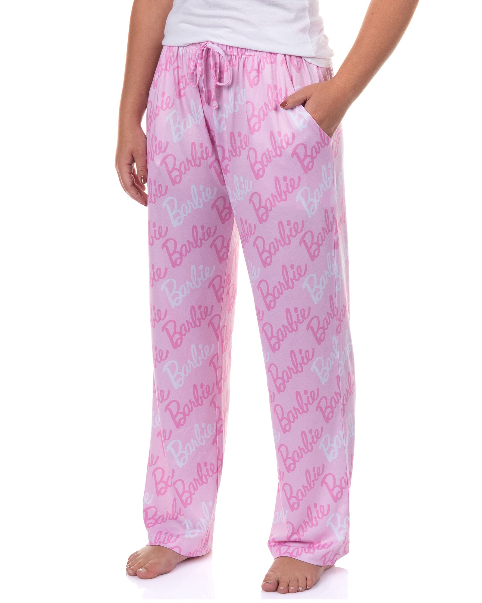 Barbie Pajamas All Over Logo Design Lounge Sleep Pants