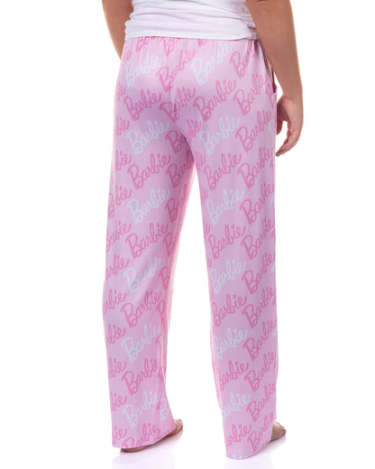 Barbie Pajamas All Over Logo Design Lounge Sleep Pants