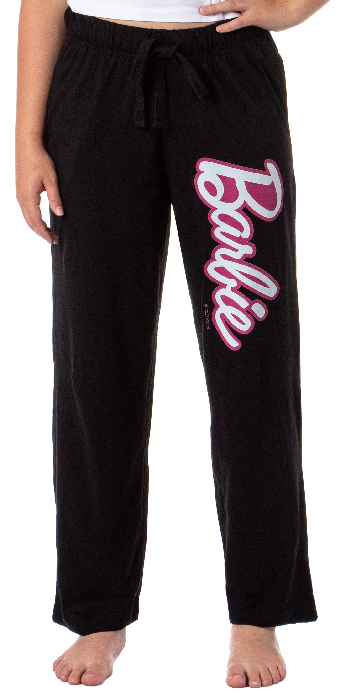 Mattel Womens' Classic Barbie Logo  Print Sleep Pajama Pants