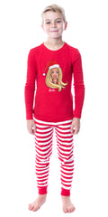 Barbie Family Christmas Logo Santa Unisex Sleep 2 Piece Pajama Set (Child, 8)