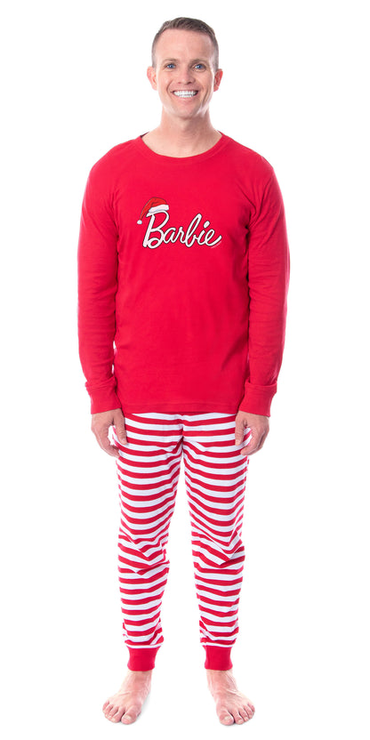 Barbie Family Christmas Logo Santa Unisex Sleep 2 Piece Pajama Set