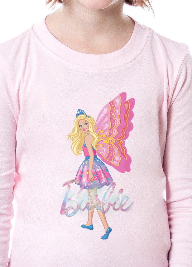Barbie Girls' Child Fairy Princess Magical Tight Fit Sleep Pajama Set
