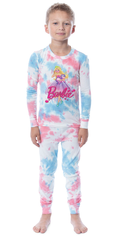 Barbie Girls' Princess Doll Unicorn Unisex Child 2 Piece Sleep Pajama Set