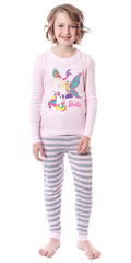 Barbie Girls' Magical Mermaid Fairy Unicorn Sparkle 2 Piece Sleep Pajama Set